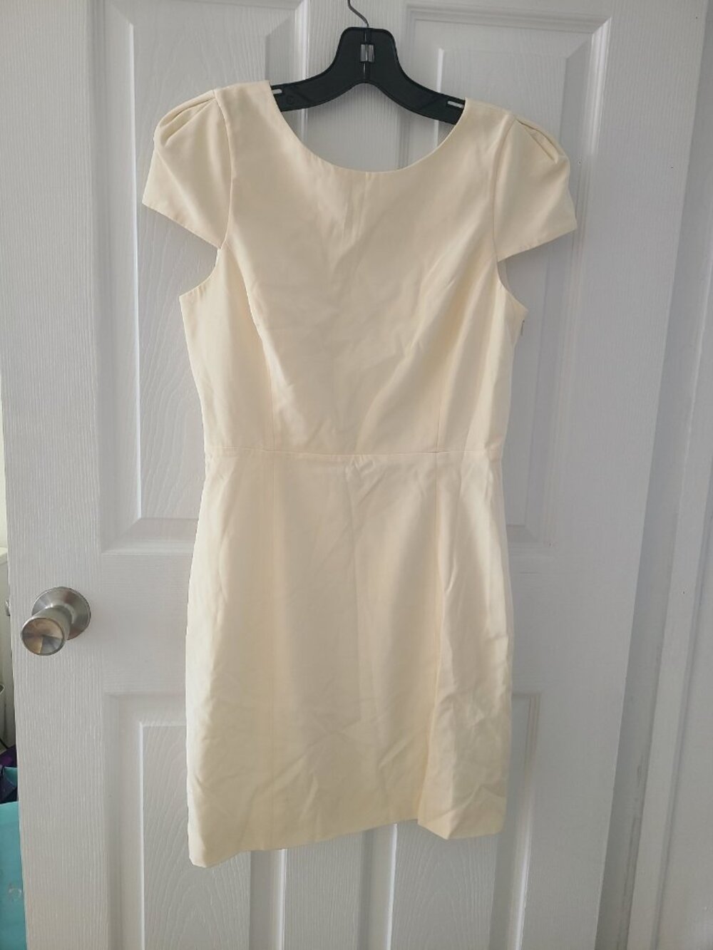 Tibi New York Car Sleeve Dress Open Back Ivory Size 6